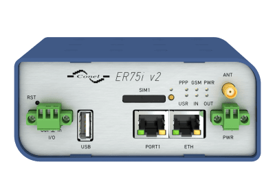 GPRS/EDGE Průmyslový router - ER75i v2B - pohled zepředu