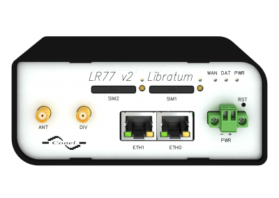 4G Celulární router - LR77 v2 Libratum - Plast - pohled zepředu