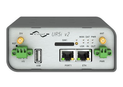 Průmyslový router UMTS/HSPA+ UR5i v2B pohled zepředu
