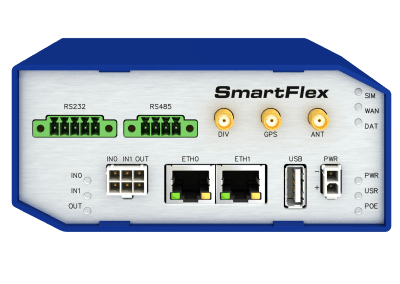 LTE průmyslový router SmartFlex, pohled zepředu
